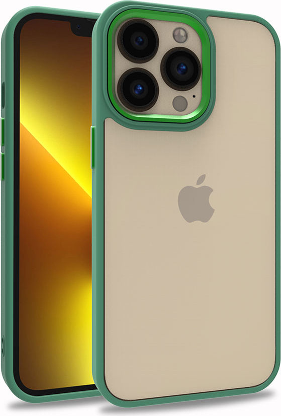 iPhone 13 Pro Kılıf Mnc Flora Kapak-Yeşil