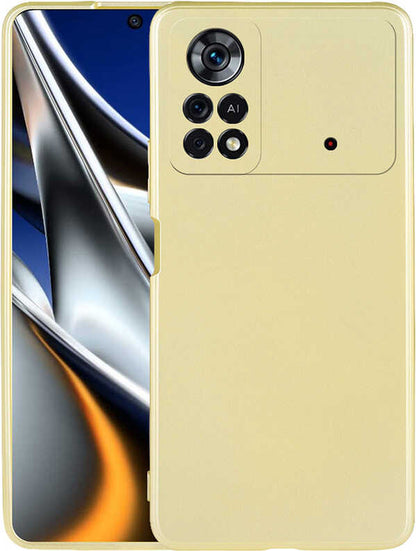 Xiaomi Poco M4 Pro 4g Kılıf Mnc Premier Silikon Kapak-Gold