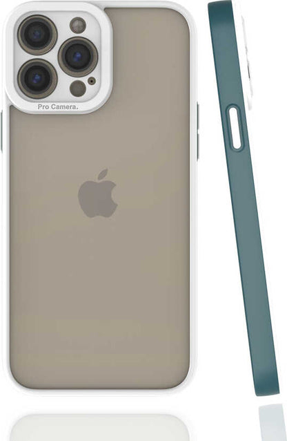 iPhone 13 Pro Max Kılıf Mnc Mima Kapak-Koyu Yeşil