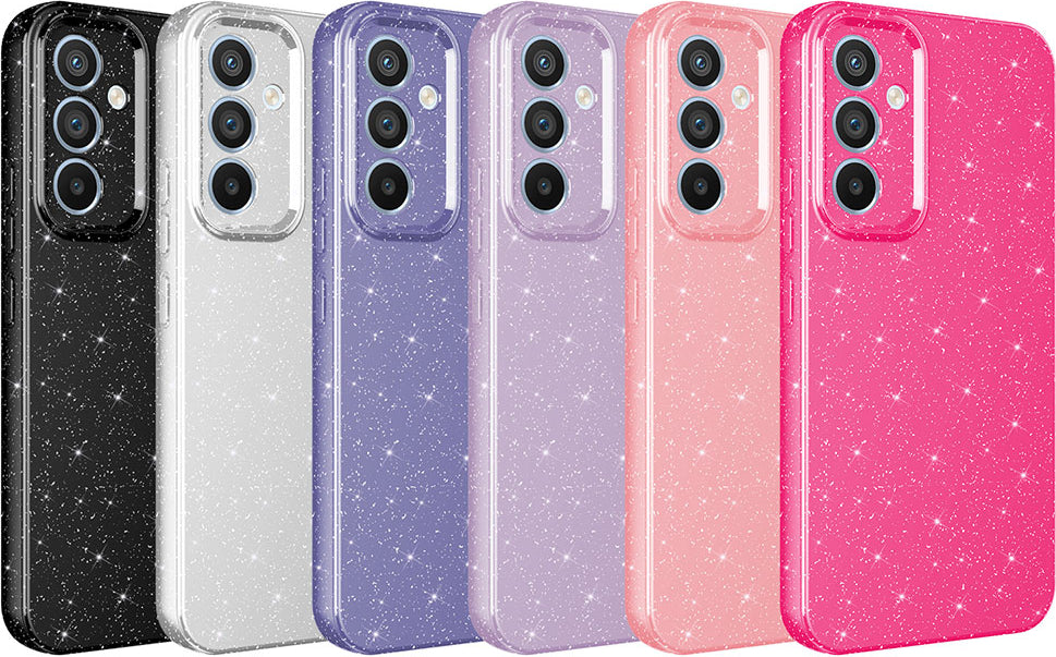 Galaxy A54 Kılıf Kamera Korumalı Simli Lüks Mnc Koton Kapak-Lila