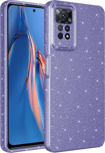 Xiaomi Redmi Note 12 Pro 4g Kılıf Kamera Korumalı Simli Lüks Mnc Koton Kapak-Mor