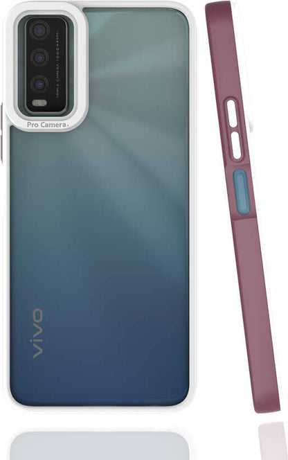 Vivo Y11S Kılıf Mnc Mima Kapak-Mürdüm