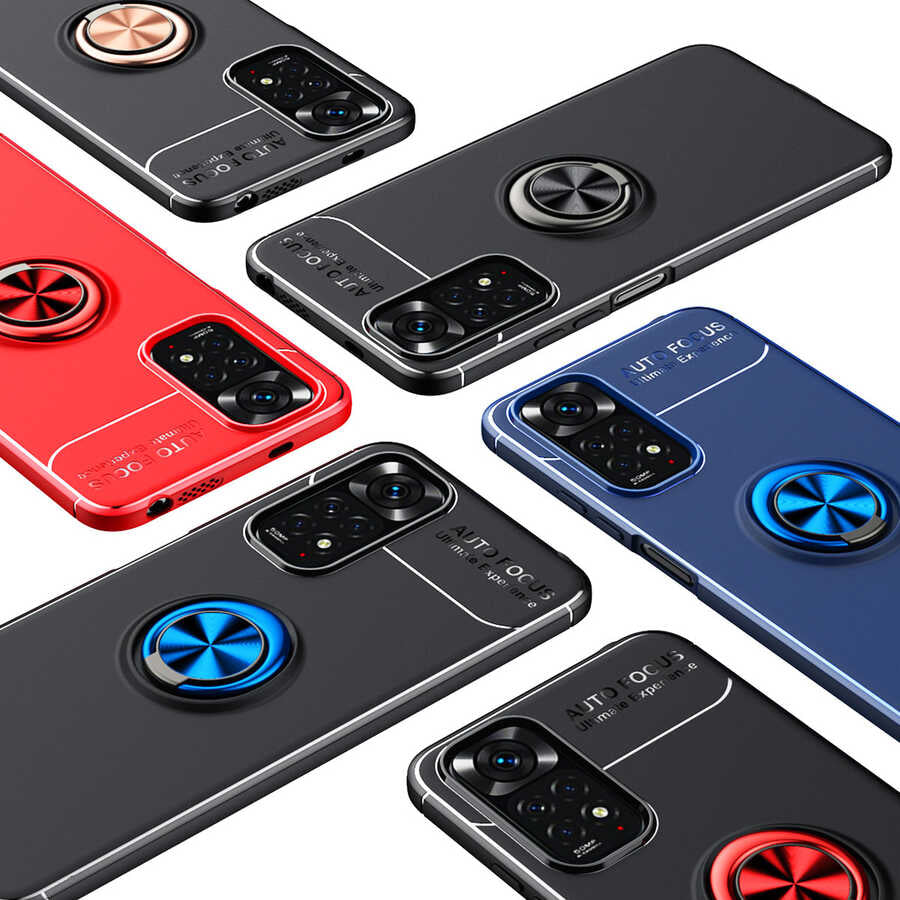 Xiaomi Redmi Note 11S Global Kılıf Mnc Ravel Silikon Kapak-Siyah