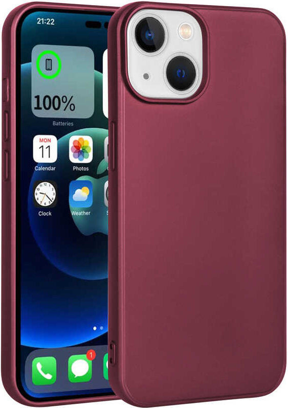 iPhone 14 Plus Uyumlu Mnc Premier Silikon Kapak-Mürdüm