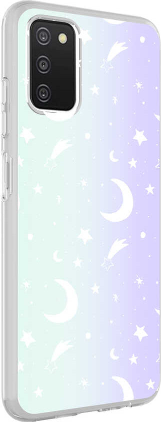 Galaxy A03S Kılıf Mnc M-Blue Desenli Kapak-Moon No4