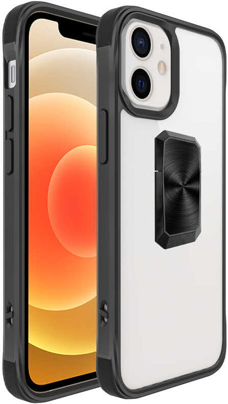 iPhone 12 Kılıf Mnc V-Bax Kapak-Siyah