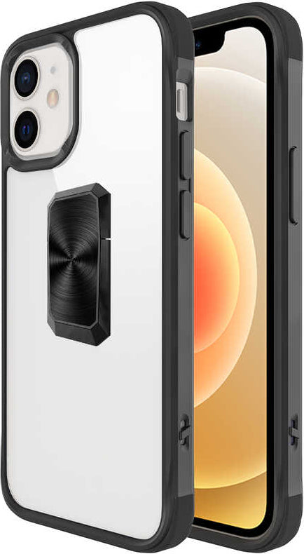 iPhone 12 Kılıf Mnc V-Bax Kapak-Siyah
