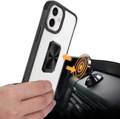 iPhone 12 Kılıf Mnc V-Bax Kapak-Siyah