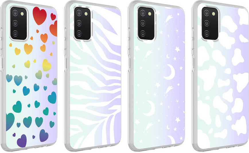 Galaxy A03S Kılıf Mnc M-Blue Desenli Kapak-Zebra No1