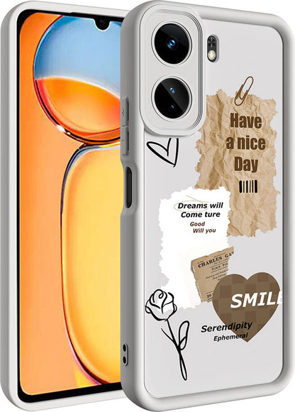 Xiaomi Redmi 13C Kılıf Kamera Korumalı Baskılı Arka Yüzey Mnc Klas Kapak-Siyah
