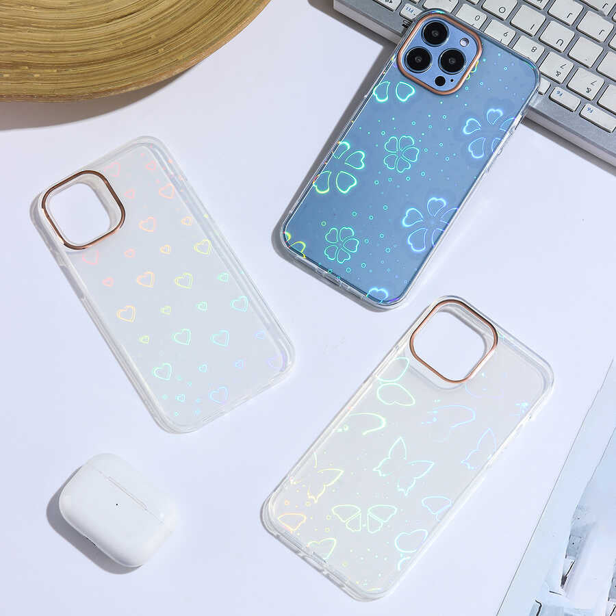 iPhone 13 Pro Kılıf Mnc Sidney Desenli Sert Kapak-Flower No3