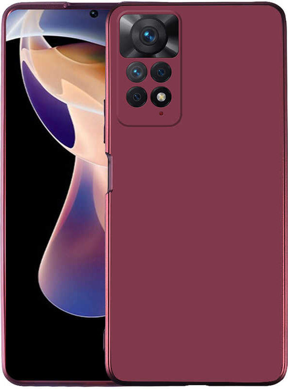 Xiaomi Redmi Note 11 Pro 5g Kılıf Mnc Premier Silikon Kapak-Mürdüm