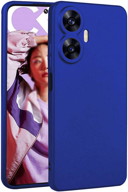 Realme C55 Kılıf Mnc Premier Silikon Kapak-Saks Mavi