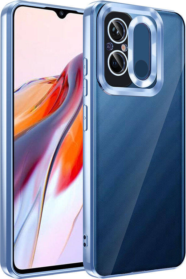 Xiaomi Redmi 12C Kılıf Kamera Korumalı Logo Gösteren Mnc Omega Kapak-Sierra Mavi