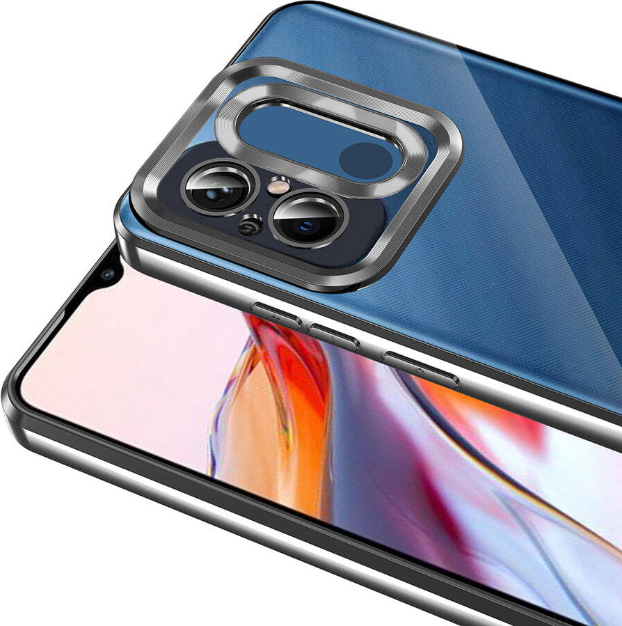 Xiaomi Redmi 12C Kılıf Kamera Korumalı Logo Gösteren Mnc Omega Kapak-Sierra Mavi