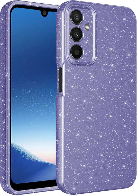 Galaxy A15 Kılıf Kamera Korumalı Simli Lüks Mnc Koton Kapak-Mor