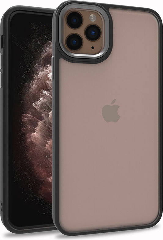 iPhone 12 Pro Kılıf Mnc Flora Kapak-Siyah
