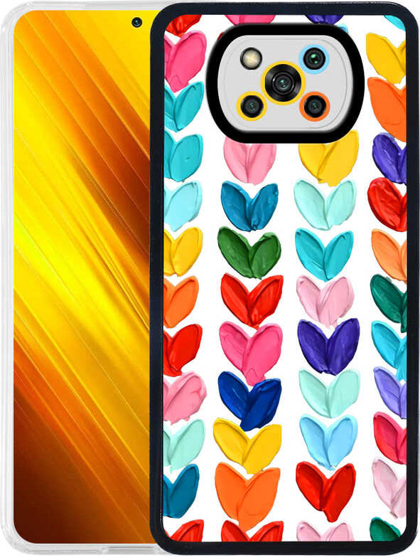 Xiaomi Poco X3 Kılıf Mnc M-Fit Desenli Kapak-Heart No6