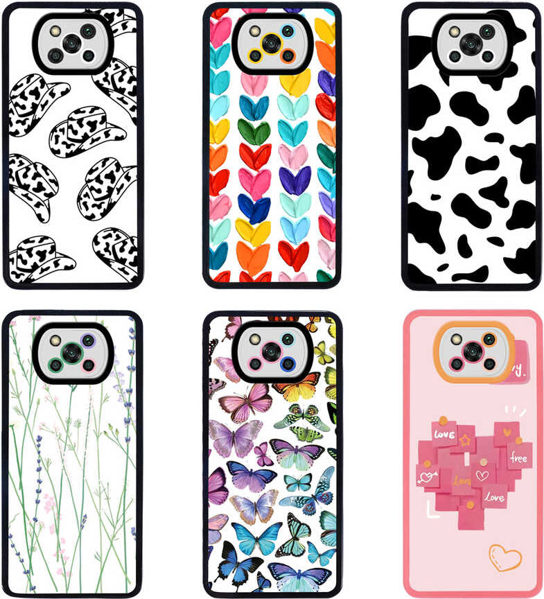 Xiaomi Poco X3 Kılıf Mnc M-Fit Desenli Kapak-Heart No6
