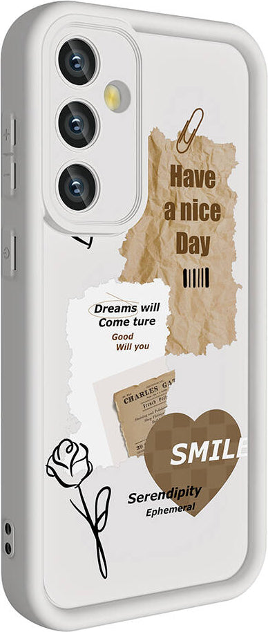 Galaxy S24 Kılıf Kamera Korumalı Baskılı Arka Yüzey Mnc Klas Kapak-Beyaz