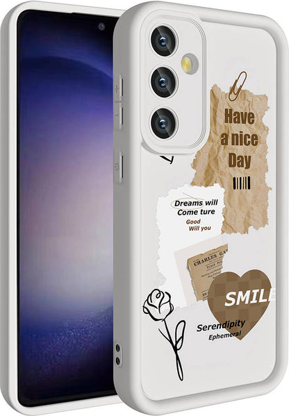 Galaxy S24 Kılıf Kamera Korumalı Baskılı Arka Yüzey Mnc Klas Kapak-Beyaz