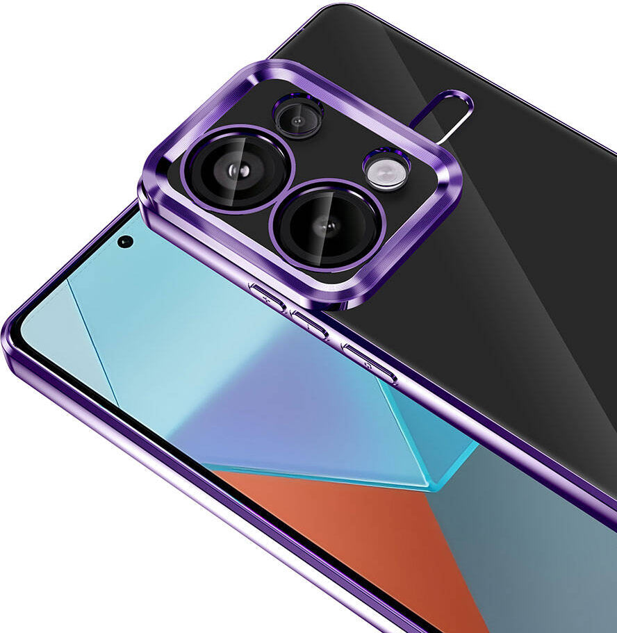 Xiaomi Redmi Note 13 Pro 4g Kılıf Kamera Korumalı Logo Gösteren Mnc Omega Kapak-Gümüş