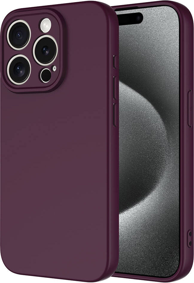 Apple iPhone 15 Pro Kılıf Mnc Mara Laaakan Kapak-Koyu Mor