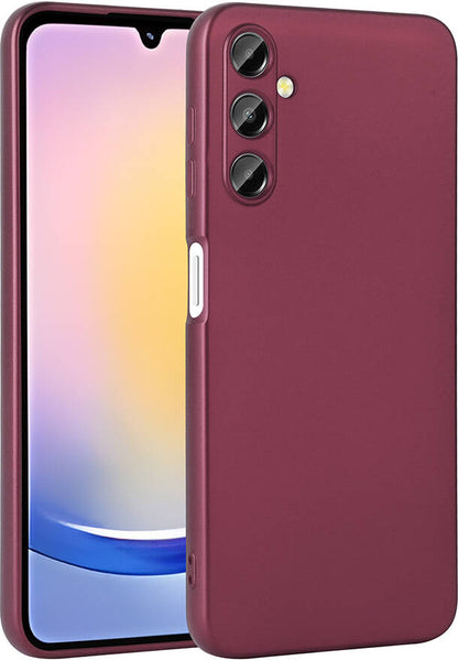 Galaxy A25 Kılıf Mnc Premier Silikon Kapak-Mürdüm