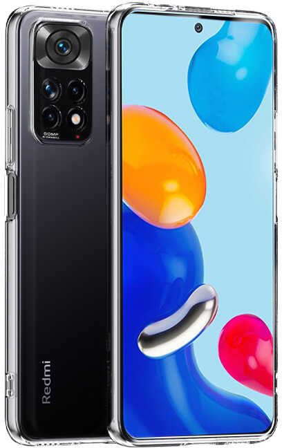 Xiaomi Redmi Note 11 Global Kılıf Mnc Kamera Korumalı Süper Silikon Kapak-Renksiz