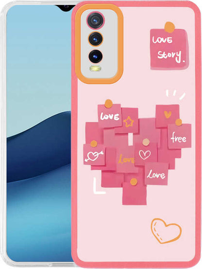 Vivo Y20S Kılıf Mnc M-Fit Desenli Kapak-Love Story No2