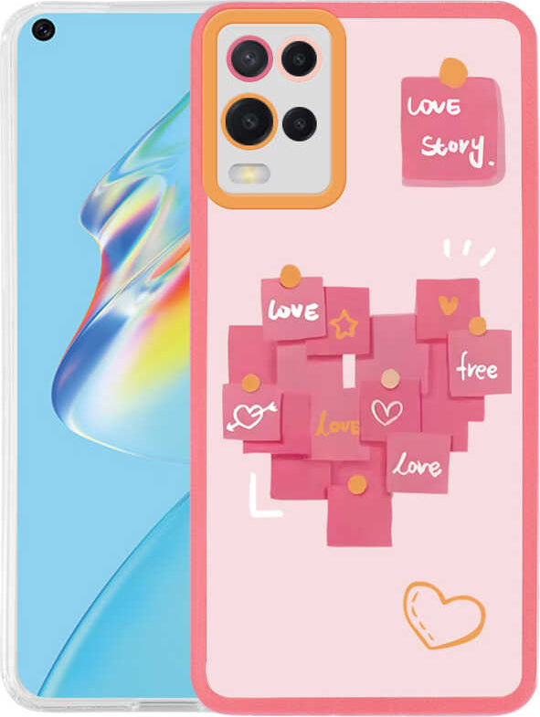 Oppo A54 4g Kılıf Mnc M-Fit Desenli Kapak-Love Story No2
