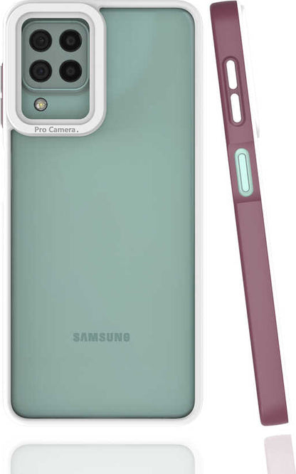 Galaxy M32 Kılıf Mnc Mima Kapak-Mürdüm