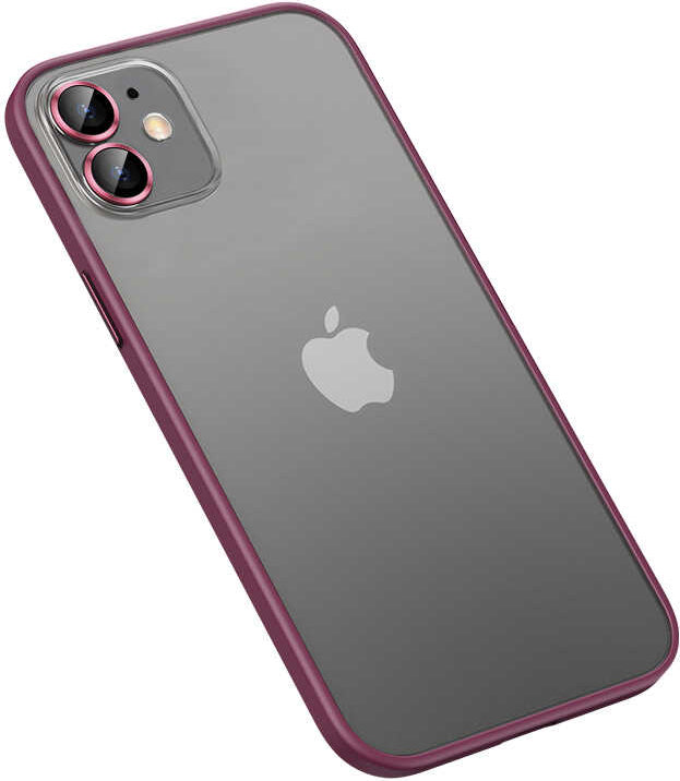 iPhone 12 Kılıf Mnc Retro Kapak-Koyu Mor