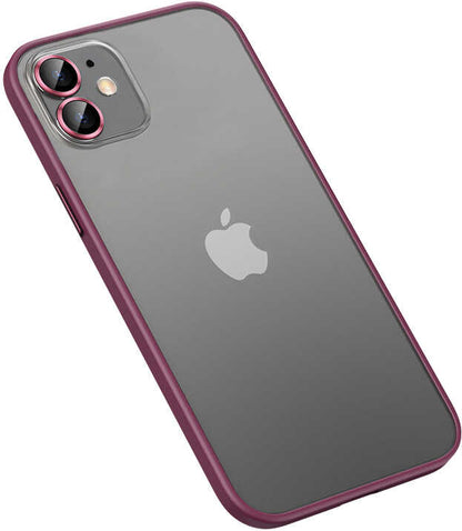 iPhone 12 Kılıf Mnc Retro Kapak-Koyu Mor