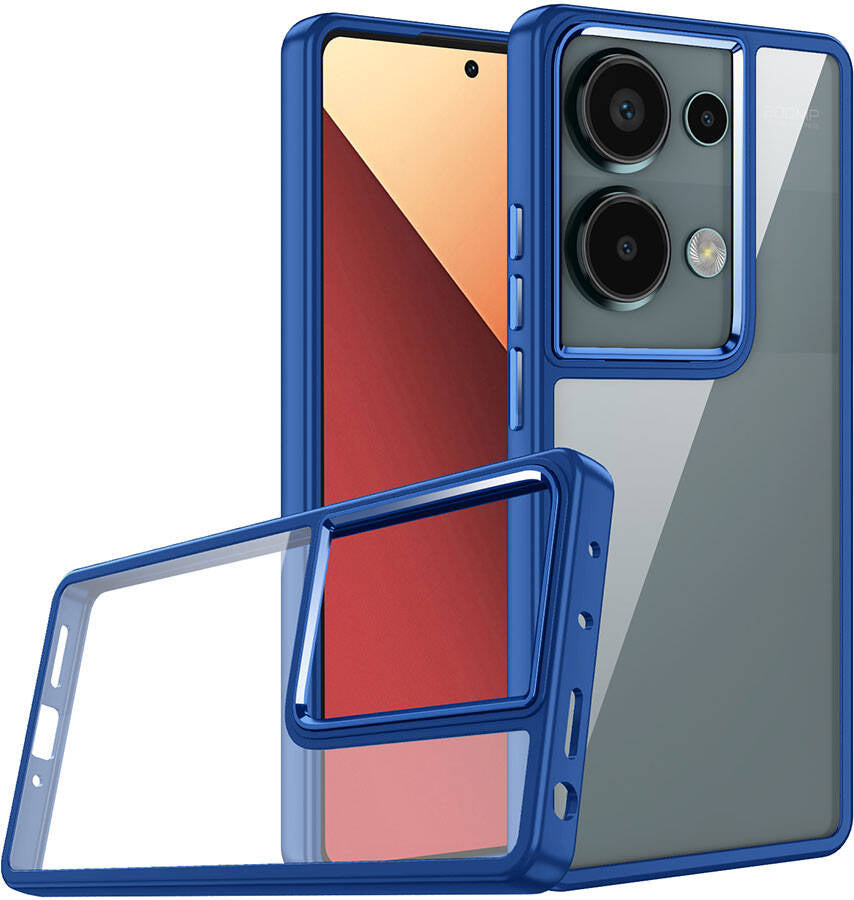 Xiaomi Redmi Note 13 Pro 4g Kılıf Mnc Flora Kapak-Mavi