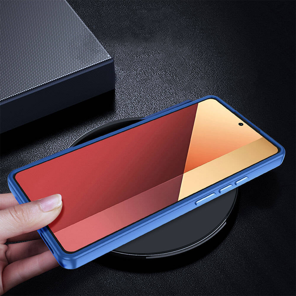 Xiaomi Redmi Note 13 Pro 4g Kılıf Mnc Flora Kapak-Mavi