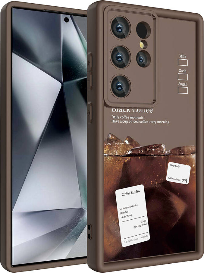 Galaxy S23 Ultra Kılıf Kamera Korumalı Baskılı Arka Yüzey Mnc Klas Kapak-Siyah