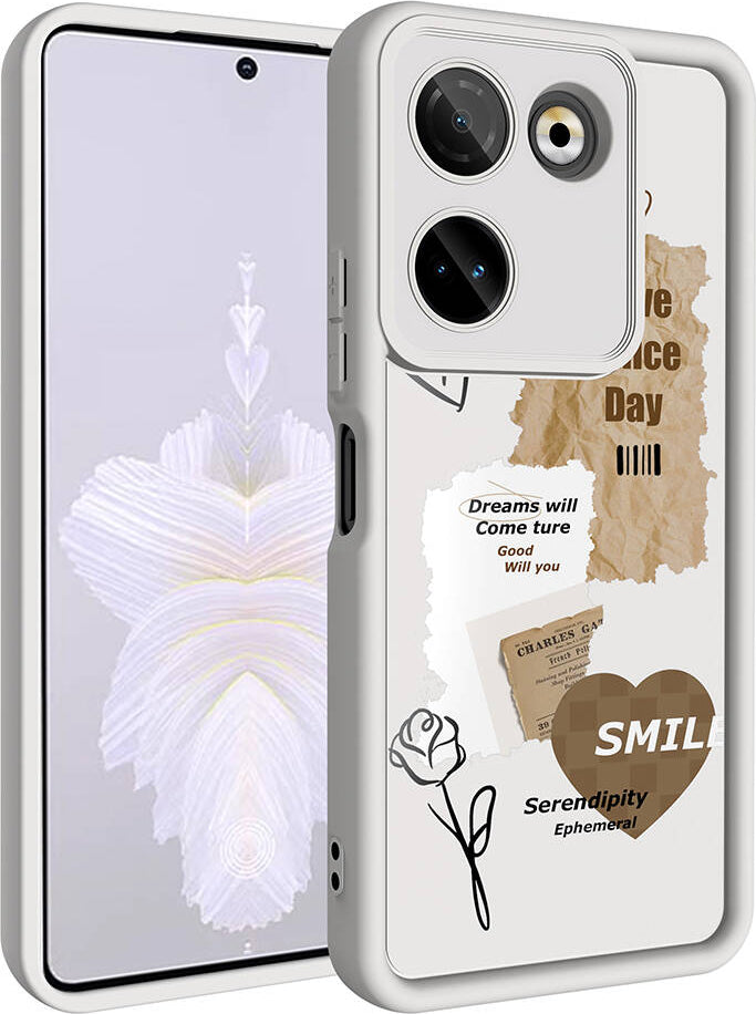 Tecno Camon 20 Pro 4g Kılıf Kamera Korumalı Baskılı Arka Yüzey Mnc Klas Kapak-Siyah