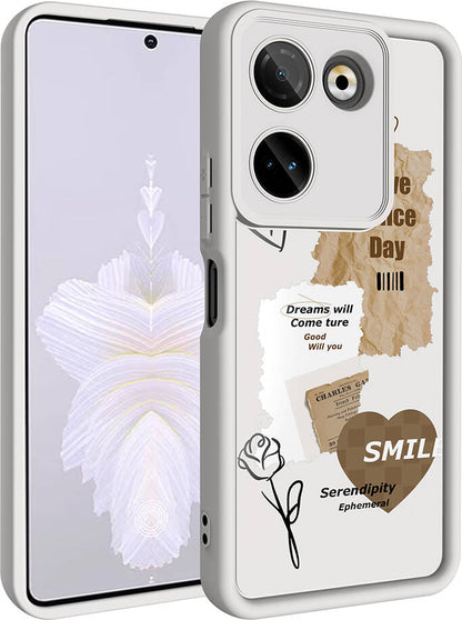 Tecno Camon 20 Pro 4g Kılıf Kamera Korumalı Baskılı Arka Yüzey Mnc Klas Kapak-Siyah