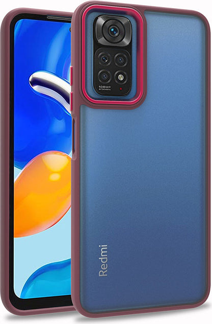 Xiaomi Redmi Note 11 Pro 5g Kılıf Mnc Flora Kapak-Kırmızı