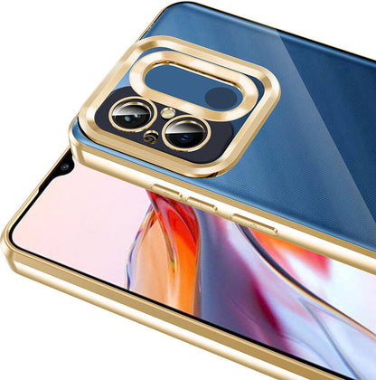 Xiaomi Redmi 12C Kılıf Kamera Korumalı Logo Gösteren Mnc Omega Kapak-Rose Gold