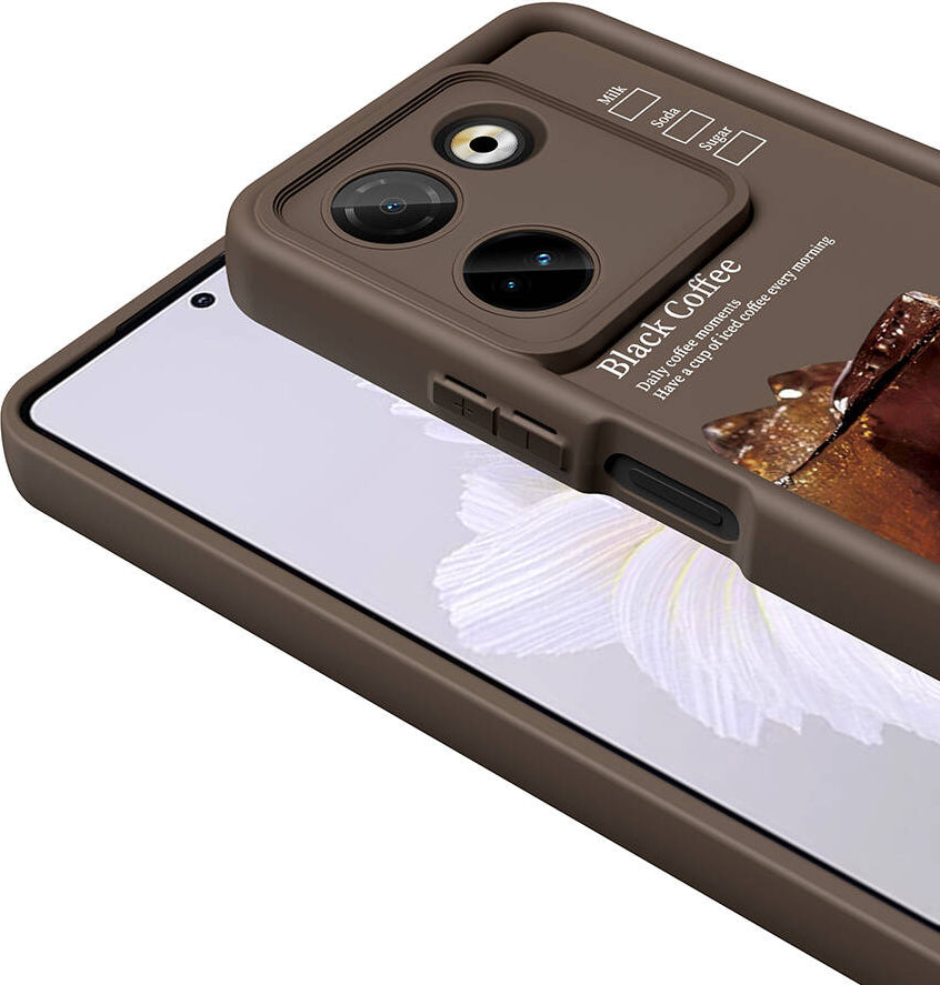 Tecno Camon 20 Pro 4g Kılıf Kamera Korumalı Baskılı Arka Yüzey Mnc Klas Kapak-Siyah