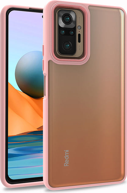 Xiaomi Redmi Note 10 Pro Kılıf Mnc Flora Kapak-Rose Gold