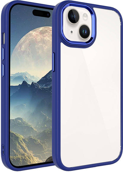 Apple iPhone 15 Plus Kılıf Mnc Krom Kapak-Lacivert