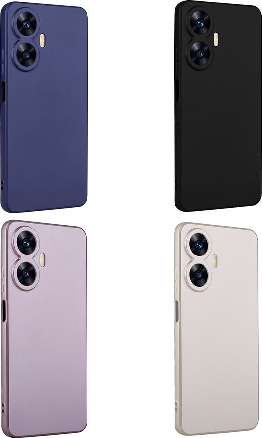 Realme C55 Kılıf Mnc Premier Silikon Kapak-Siyah