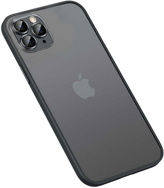 iPhone 12 Pro Max Kılıf Mnc Retro Kapak-Siyah