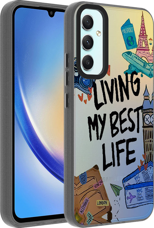 Galaxy A34 Kılıf Desenli Mnc Dragon Sert Kapak-Seyahat