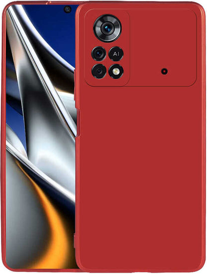 Xiaomi Poco M4 Pro 4g Kılıf Mnc Premier Silikon Kapak-Kırmızı