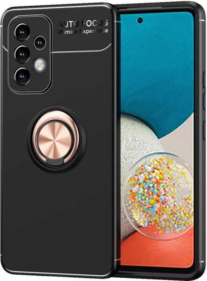 Galaxy A53 5g Kılıf Mnc Ravel Silikon Kapak-Siyah-Rose Gold