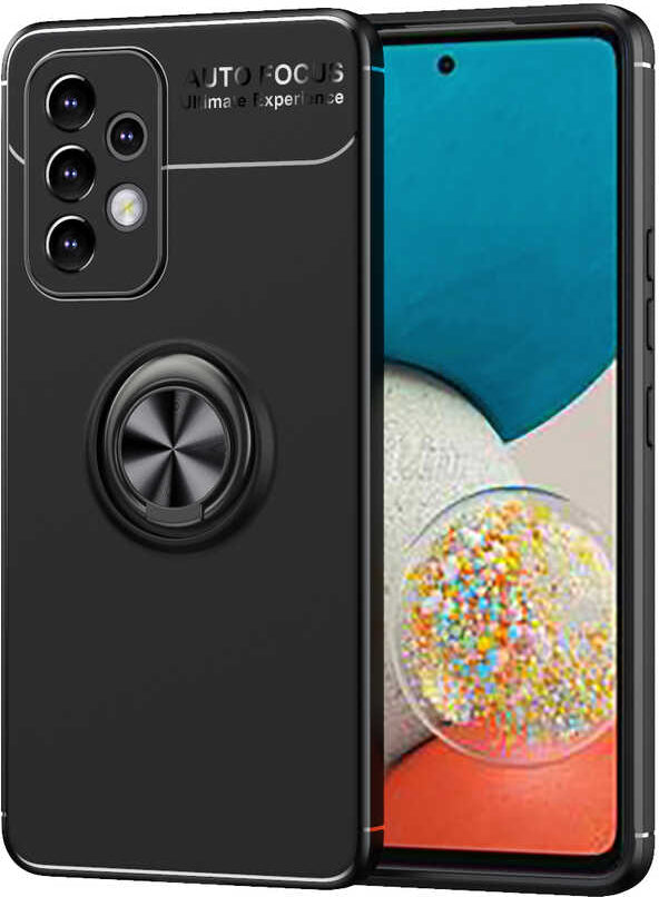 Galaxy A73 Kılıf Mnc Ravel Silikon Kapak-Siyah